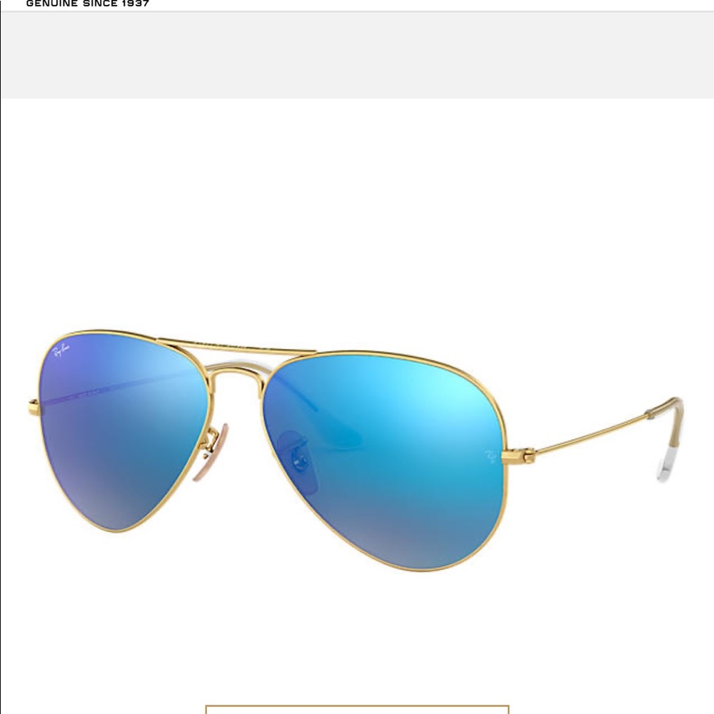 Blue reflective ray ban sunglasses - Picture 1 of 5